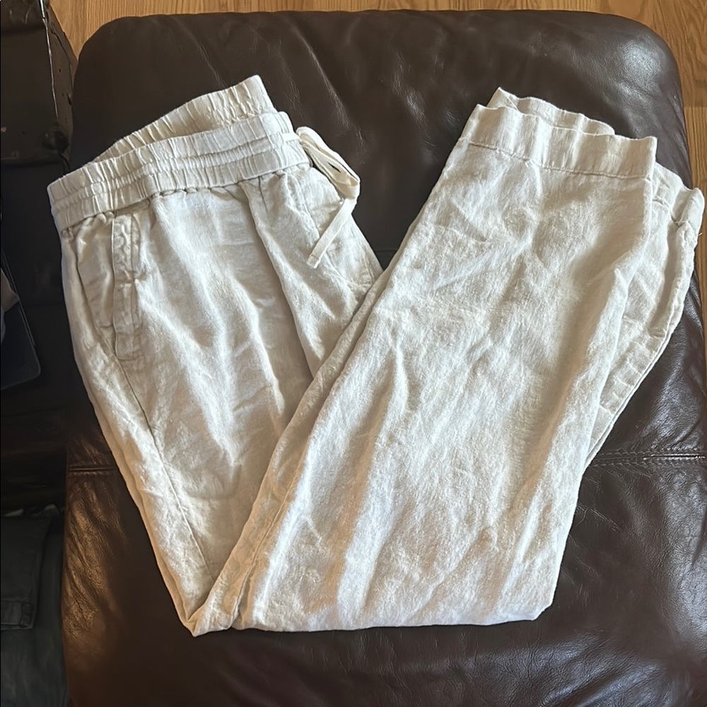 Talbots Women's Cream Wide Leg Pants